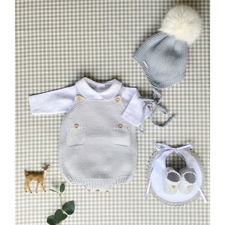 Pelele Punto Bolsillo Con Patucos