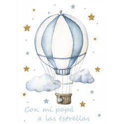 Lienzo Globo Azul