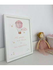 Lienzo Globo Rosa