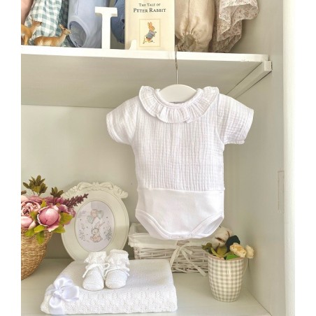 Muslin Body Ruffle Neck