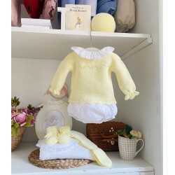 Conjunto Hilo Amarillo Jersey y Culetin