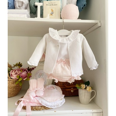 Conjunto Chaqueta Canesú Calado + Culetin