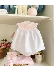 Vestido Plumeti Canesú Punto