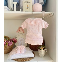 Knitted Ruffle Collar set