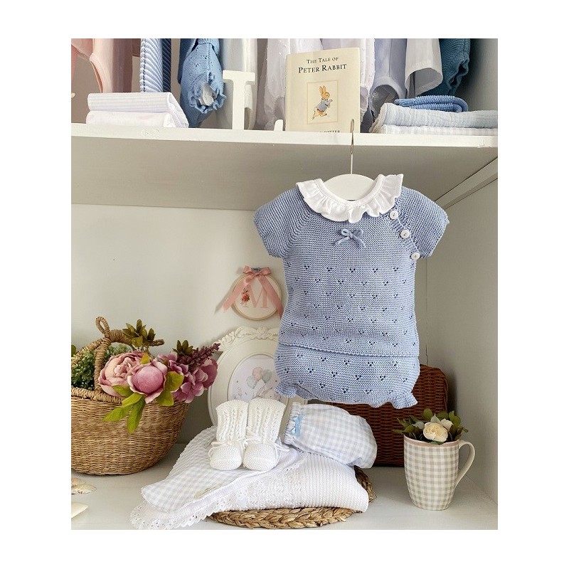 Caja Conjunto Hilo Manga Corta + Culetin y patuco