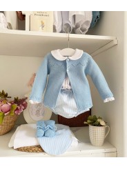 Chaqueta Canesú Calado + Culetin Rayas