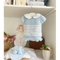 Conjunto Hilo Rayas Cuello Bebé