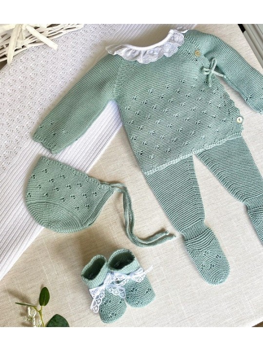 Conjunto Hilo Cuello Batista Con Polaina