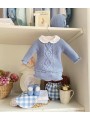 Sweater with collar, diaper and hood